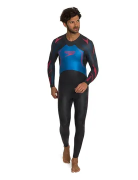 Xenon Long Sleeve Neoprene Wetsuit Black / Blue MT Men - Speedo - FashionsVida