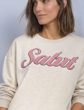 Langarm Sweatshirt mit Artwork female Beige - Street One - FashionsVida