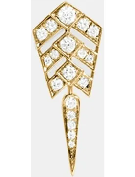 Pendiente individual Stairway de oro y diamantes - STATEMENT - FashionsVida