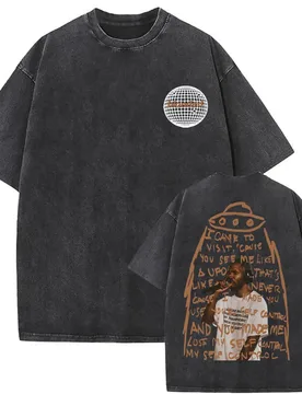 Washed Vintage Rapper Frank Oversized T-shirt Blond Self Control Graphic T Shirt Ocean Hip Hop Fashion Tshirt Men's Short Sleeve - Aliexpress - FashionsVida