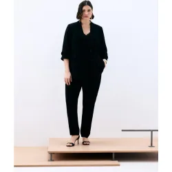 Pantalón de vestir liso de mujer