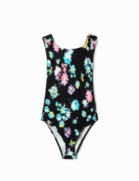 Body tissu côtelé bretelles, Viscose, Noir, XS