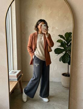 Pantaloni della tuta a gamba larga - steel blue