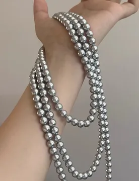 Elegant gray , vintage light luxury pearl necklace, new autumn and winter sweater chain neck accessory - Aliexpress - FashionsVida