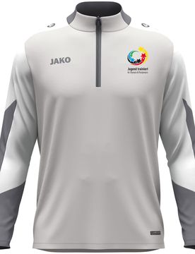 Jugend trainiert" Ziptop Dynamic (hellgrau/weiß/grau / Größe L / Unisex)