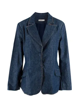 Johnathan Simkhai Blue Denim Jasper Blazer - Jonathan Simkhai - FashionsVida