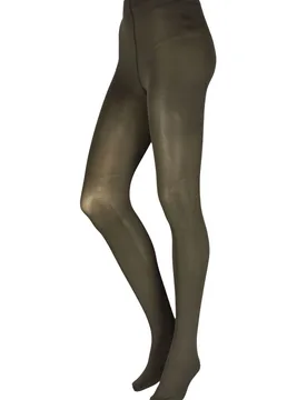 Women's 1 Pair 60 Denier Opaque Tights Sage L - Green - Size: Large - Charnos - FashionsVida