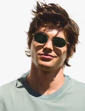 Lunettes De Soleil Ovales Vert