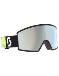 Masque de ski - Ambit Black/Neon Yellow AMP White Chrome S2 en Silicone - Noir