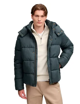 Giacca Trapuntata Premium Check Olive / Navy Check M