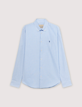 TRUSSARDI camicia a righe uomo blue