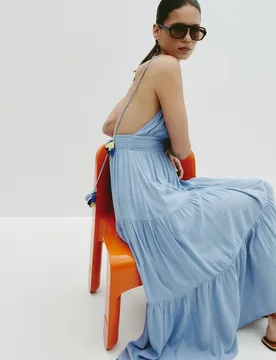 Sfera - Vestido tirantes cortes - Sfera - FashionsVida