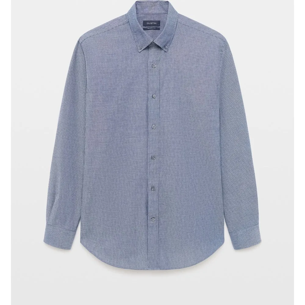 Camisa de sport estampada indigo classic fit - Dustin - FashionsVida