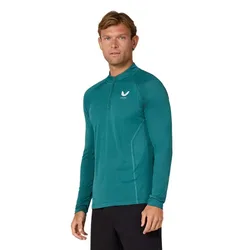 T-shirt à Manches Longues Avec Demi-zip Apex Engineered Knit Dark Green M