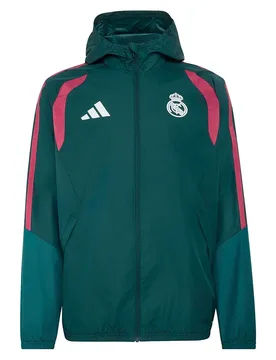 Veste Real Madrid 26/27 Tiro26 Competition All Weather Aurora Ivy / Wild Pink L - Adidas - FashionsVida