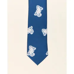 Corbata amebas de hombre azul tinta