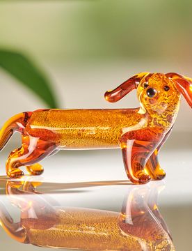 Eldo Miniaturfigur Glas "Dackel"