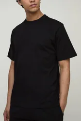Men's Essential Regular Fit Crew Neck T-Shirt Black Size Medium Black M