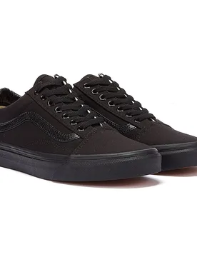 Womens Old Skool Black Trainers Rubber - Size Uk 9 - Vans - FashionsVida