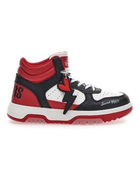Sneakers Alte Bianche e Rosse 8580 38