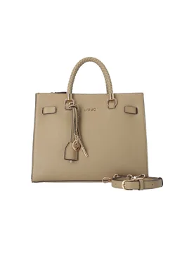Borsa a mano Liu Jo Accessories color fango con manici intrecciati - Liujo - FashionsVida