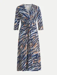 Midikleid mit Raffung Mehrfarbig 36