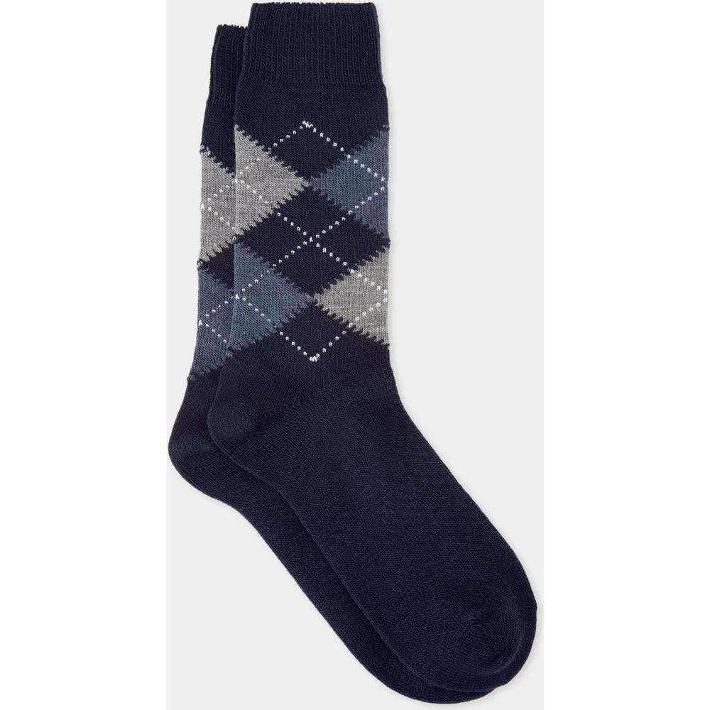 Calcetines de hombre cortos intarsia multicolor - Emidio Tucci - FashionsVida