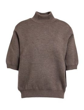 Rollkragenpullover Damen Dunkelbraun M Damen