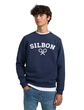 Silbon Felpa Raqueta Navy Blue S - Silbon - FashionsVida