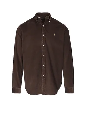 Camisa Custom Fit marrón S - Ralph Lauren - FashionsVida