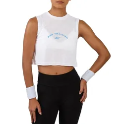 T-shirt Sans Manches Lux Cropped Graphic White M
