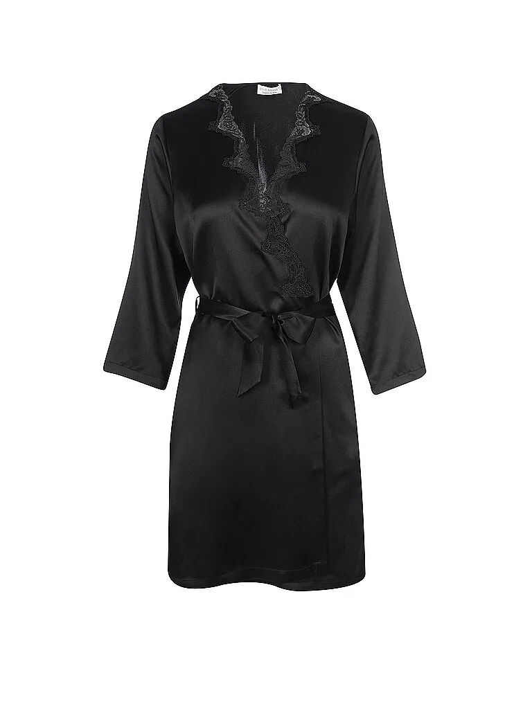 Eva Bitzer Bata de seda negro 40 - Eva Bitzer - FashionsVida