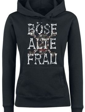 Kapuzenpullover - Böse alte Frau - S bis XXL - für Damen - Größe S - schwarz - Frauen - female