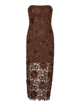 Abito midi con pizzo floreale