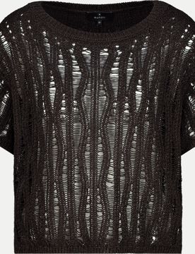 Strickpullover mit Ajour-Struktur Braun 38
