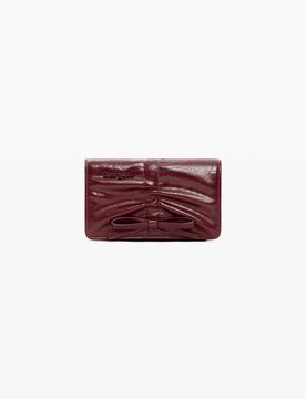 Monedero pequeño brillante lazo, Mujer, Poliuretano, Rojo, U