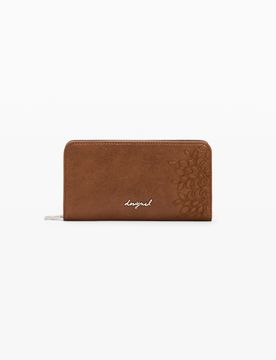 Monedero mediano bordados, Mujer, Poliuretano, MarróN, U