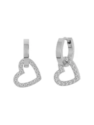 Boucles d'oreilles ETERNAL HEART EARRING Steel argent