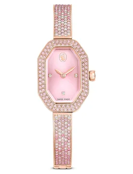 Orologio bangle Dextera, Fabbricato in Svizzera, Rosa, Placcato color oro rosa OS - Swarovski - FashionsVida