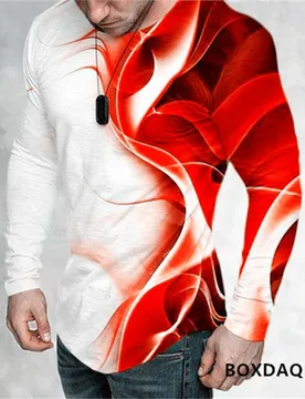 Long Sleeve Tie-dye Men's Fashion T-Shirts Spring Autumn 3D Gradient Print Street Style Male Tees 6XL Plus Size Casual Tops - Aliexpress - FashionsVida