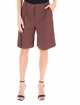 Pinko Bermuda in lino MARRONE 38