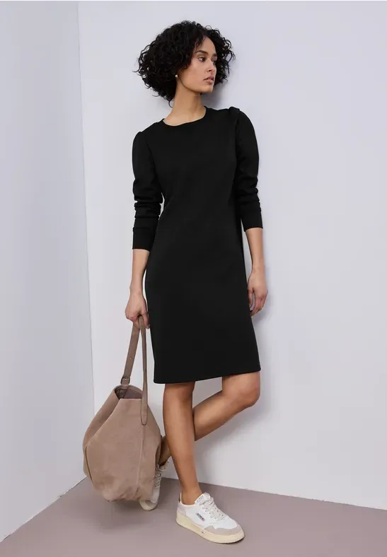 Kleid in Unifarbe female Schwarz - Street One - FashionsVida