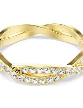 Infinity Ring, PavÃ©, WeiÃŸ, 18K Goldbeschichtet Unisex 55