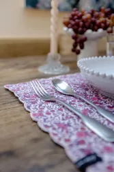 Pia Aster Print Placemat In Multi - One Size