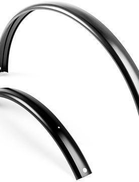 Hojas g/barros 55 no parr guardabarros bicicleta Negro (UNICA)