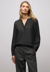 Bluse mit Glitzerdetail female Schwarz