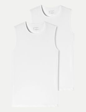 Tank Top 2er-Pack Weiß XL