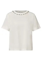 Short shirt w.deco neck female