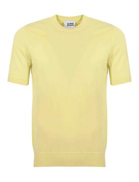 Maglia Girocollo In Filato Di Cotone Lime