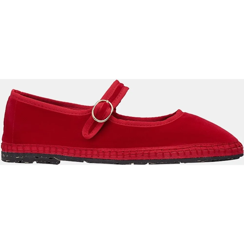 Merceditas de mujer en terciopelo - Flabelus - FashionsVida